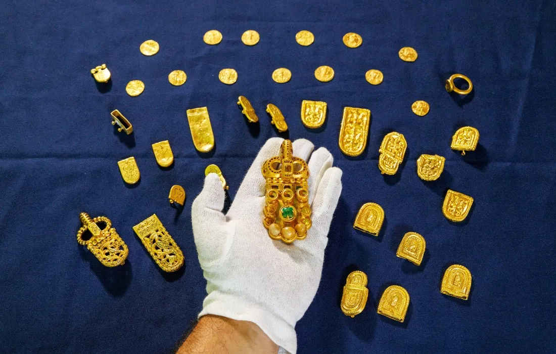 Peças de ouro do naufrágio bizantino de Mljet