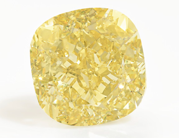 Diamante amarelo bruto de 158,20 quilates encontrado na mina Diavik