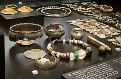 Tesouro de prata viking de Lejre, Dinamarca, encontrado em 1850