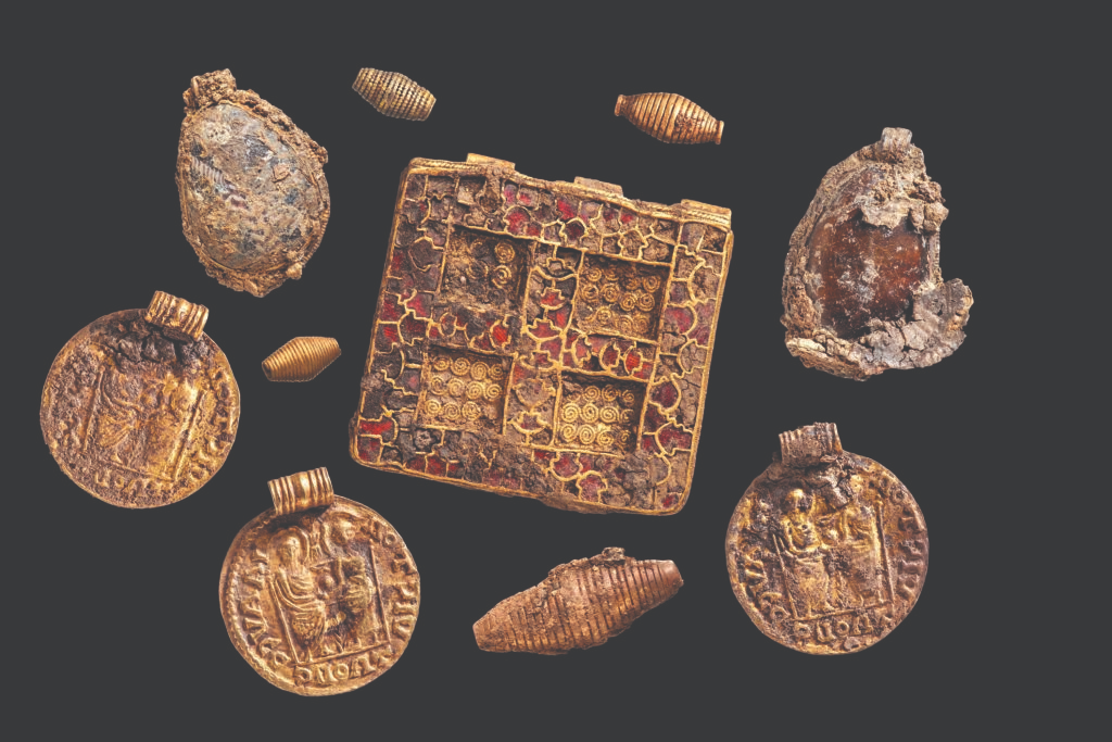Imagem ilustrativa de moedas de ouro romanas